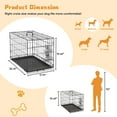 thumbnail image 5 of CONCETTA 30 inch Double-Door Folding Dog Crate, Portable Small Cage with Divider, Leak-Proof Tray, 5 of 5