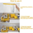 thumbnail image 5 of 9 x 65 Feet Plastic Drop Cloth Plastic Sheeting with Masking Tape,Waterproof Protective Masking Film,Prevent Dust Paint for Car,Furniture,Carpet,Floor,2 Pack, 5 of 7