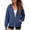 Navy, variant on Women's Zip Up Hoodie Sweatshirt, Long Sleeve Casual Hooded Jacket with Full Zipper and Kangaroo Pocket for Everyday Wear