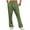 Green1, variant on yillto Mens Cotton Linen Pants Straight Leg Loose High Waist Drawstring Trousers Summer Beach Lightweight Pant