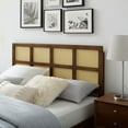 thumbnail image 2 of Headboard, Full Size, Wood, Brown Walnut, Modern Contemporary Urban Design, Bedroom Master Guest Suite, 2 of 9