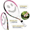 thumbnail image 3 of Street Tennis Club Kids Tennis Racket, Pink/White, 19", 3 of 8