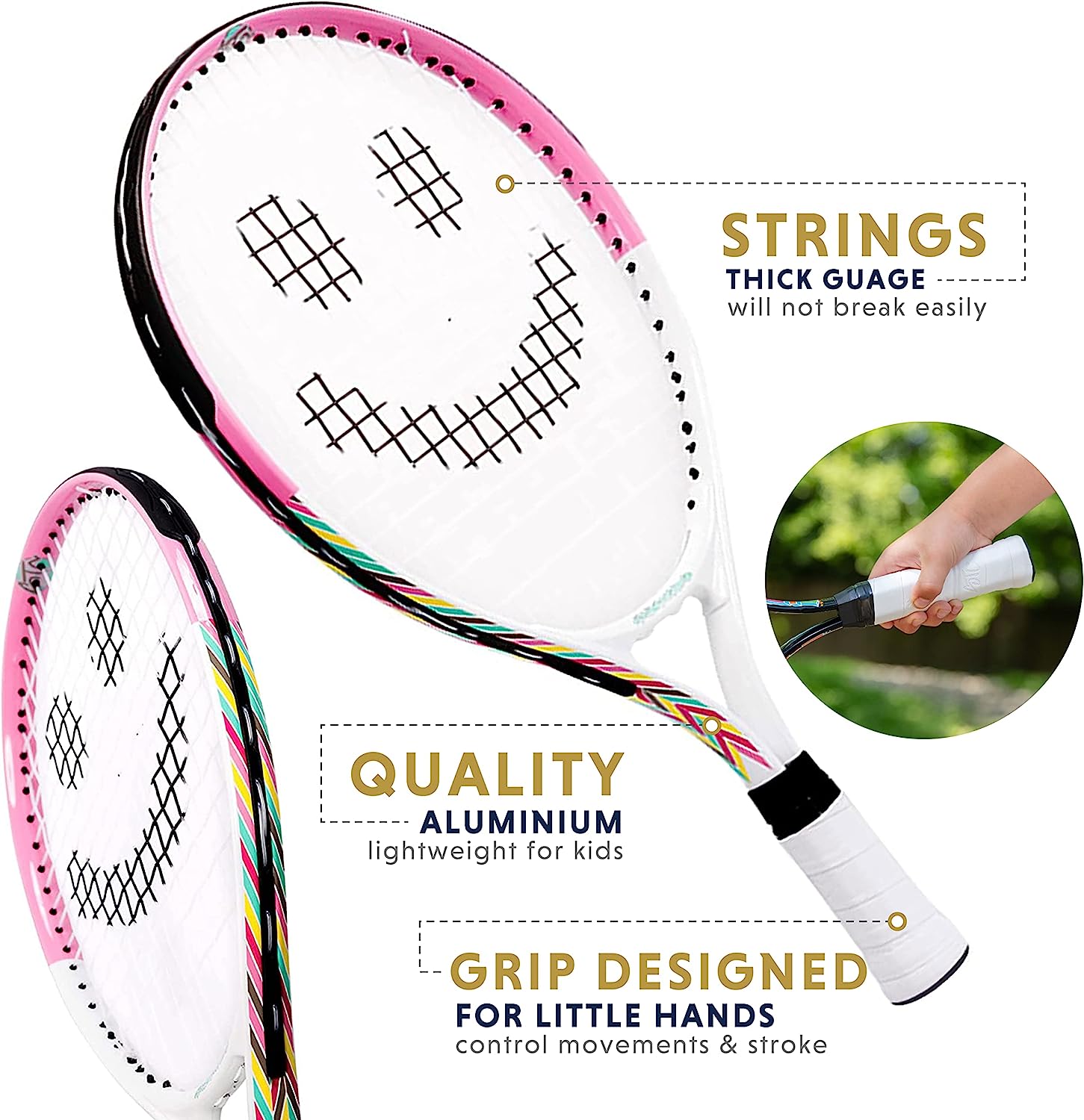 Tennis Racket for Kids with Training Videos by Street Tennis Club Proper  Equipment Helps You Learn Faster and Play Better 21