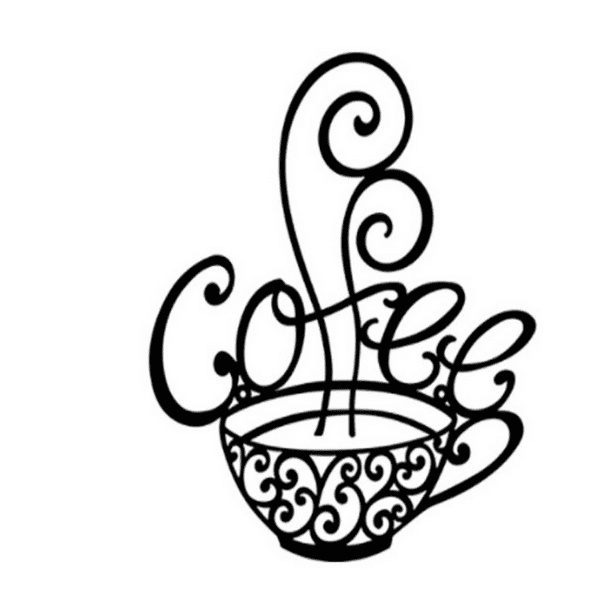Zootealy Metal Coffee Cup Wall Decor Wire Coffee Sign Metal Coffee