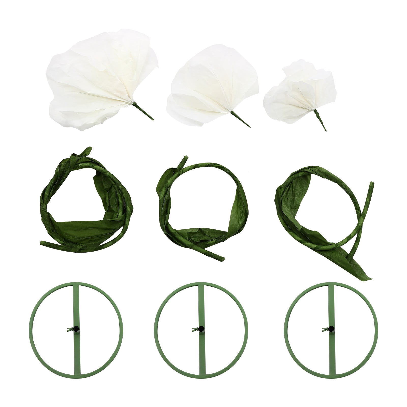 Giant Flowers for Decoration, 5.9 Ft Huge Artificial Silk Flower Decoration, Three-Headed Big Organza Flowers for Wedding Party Home Decor, Photography Props, Shop Window Display