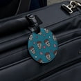 thumbnail image 5 of Coffee Lover Pattern Cute Travel Cups Round Leather Luggage Card Suitcase Carry-On ID Tag, 5 of 6