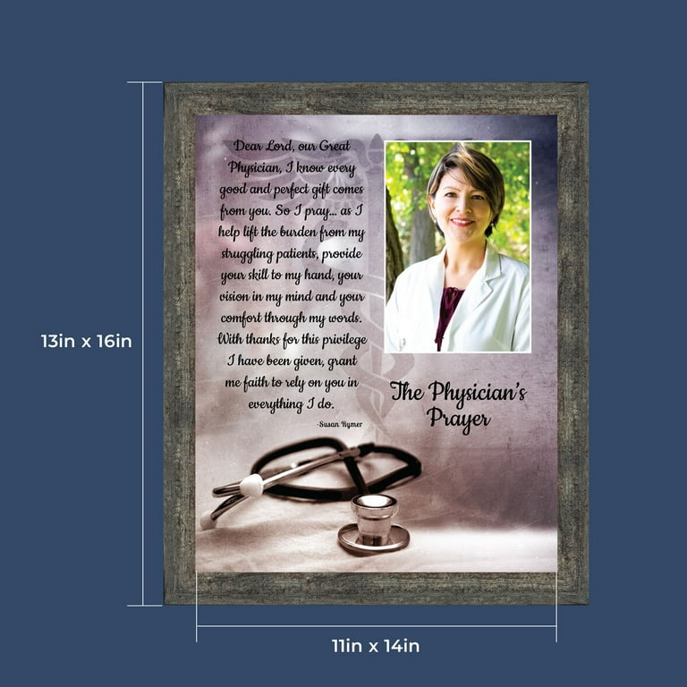 Doctor Gifts, Gifts for Medical School Graduation, Doctor Thank You Gift,  Gifts for Doctors Office, Medical Doctor Gifts for Women or Doctor Gifts  for Men, A Physician Prayer Framed Poem, 5035BW 
