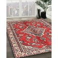thumbnail image 3 of Ahgly Company Machine Washable Indoor Round Traditional Red Area Rugs, 4' Round, 3 of 7