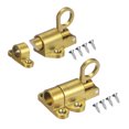 thumbnail image 1 of Uxcell 2-Pack Pestillos Automáticos de Cierre de Aleación de Aluminio para Ventanas Deslizantes con Tornillos para Puerta/Ventana [Dorado], 1 of 1
