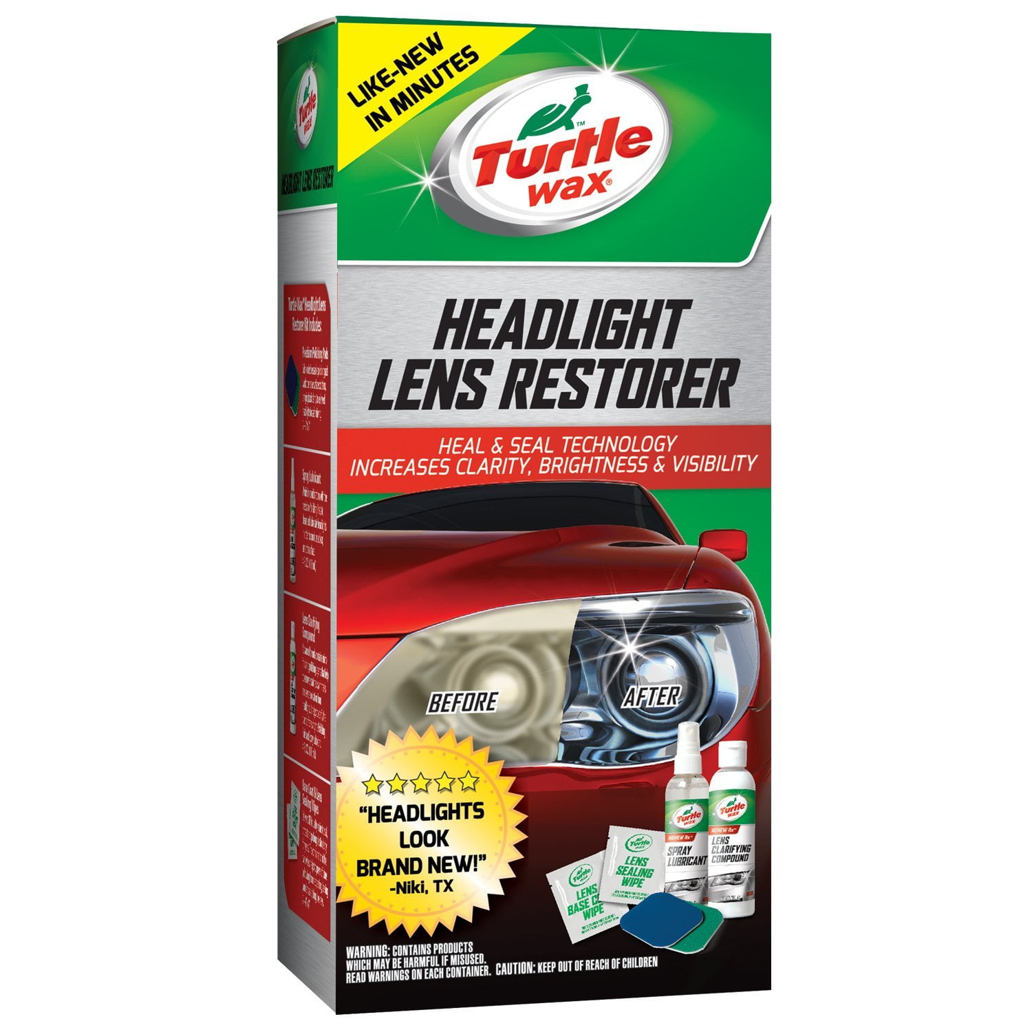 Turtle Wax Speed Car Headlight Lens Restorer Kit