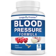 Longevity Blood Pressure Formula - Clinically formulated 90 Capsules- With Hawthorn & 15+ all natural ingredients