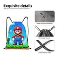 thumbnail image 4 of Zufioo Mario Print Sports Cinch Sack Gym String Bags Machine Washable Heavy Duty String Backpack for Men Women-Small, 4 of 6