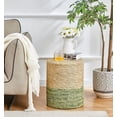 thumbnail image 2 of Casa Pura Furniture Bohemian Off-White Round Poufs, Scratch-Resistant, 2 of 6