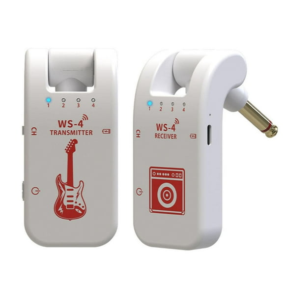 Sistema de guitarra inalámbrico 2.4G de 8 canales que proporciona un transmisor de guitarra multiusos y blanco