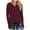 Wine, variant on 2025 New Fashion Plus Size Women Loose Buttons Casual Long Sleeve Pullover Sweatshirts Tops Blouses