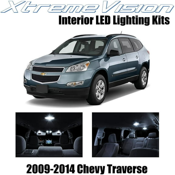 XtremeVision Interior LED for Chevy Traverse 2009-2014 6 pcs Pure White Interior LED Kit   Installation Tool Tool