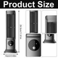 thumbnail image 3 of 2 In 1 Bladeless Tower Fan, Standing & Horizontal Dual Use Circulator Desktop Floor Fan, 3 Speed Quiet Portable Fan with Digital Display for Home Bedroom Dorm Office, 3 of 9