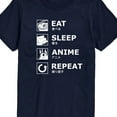 thumbnail image 3 of Instant Message - Eat Sleep Anime Repeat Short Sleeve Graphic T-Shirt, 3 of 6