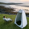 thumbnail image 4 of Tarmeek Privacy Tent Pop Up Shower Tent Portable Dressing Room Instant Setup Waterproof for Camping Hiking Beach Fishing Travel Outdoor with Carry Bag, Stakes, Guy Lines, White, 4 of 8