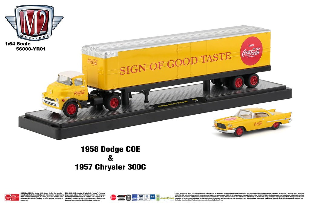 Set De Voitures Miniatures M2 Machines Fanta Hauler - Dodge COE 1958 & Willys 1941 - Neuf