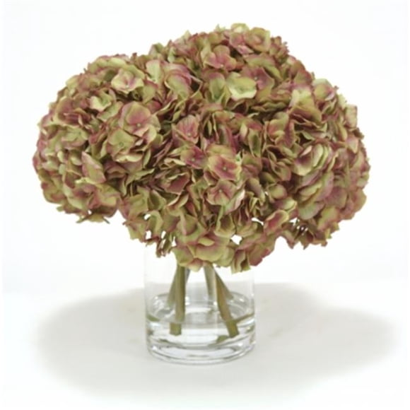 Distinctive Designs International  17000 Green Amethyst Hydrangeas In Cylinder Vase