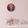 thumbnail image 3 of 16 Inch Wall Clock Battery Operated Silent Clock Decorative for Office, Kitchen, Outdoor, Living Room，An Image with A Lion Face Made with Watercolors Drawing, 3 of 4