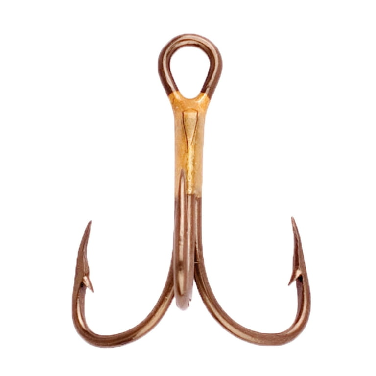 (3 pack) Eagle Claw 2X Treble Regular Shank Curved Point Fishing Hook, Bronze, Size 10 (3 pack) Eagle Claw 2X Treble Regular Shank Curved Point Fishing Hook, Bronze, Size 10