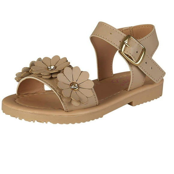 Huarache Para Niña CASTALIA 060-25 Beige con Flores