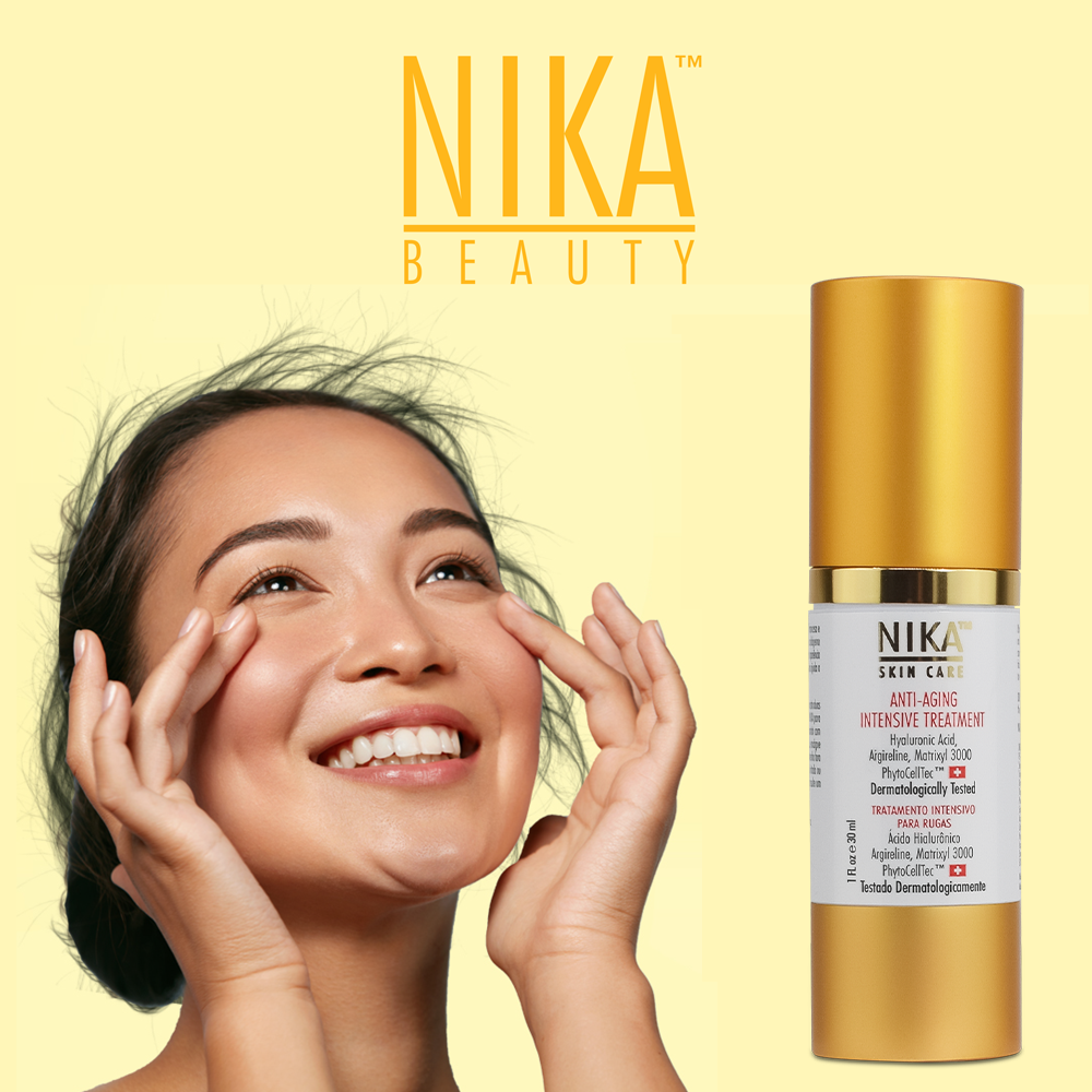 NIKA SKIN CARE - Anti Aging Intensive Treatment - Botox Alternative - Moisturizer with Collagen, Matrixyl & Argireline Peptides, Hyaluronic Acid, Collagen, Retinol, and Apple Stem Cells