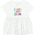 thumbnail image 3 of Inktastic I Love My Gram for Grandkids Girls Baby Dress, 3 of 5