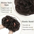 thumbnail image 5 of Synthetic Messy Bun Hair Piece Curly Wavy Hair Bun Scrunchies Long Ponytail Extensions Ponytail DIY Wrap Around Bun Hair, 5 of 10
