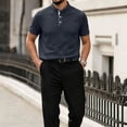 thumbnail image 3 of Breeze Polo Shirts for Men Short Sleeve Beer Belly Collared Textured Shirt Stretchy Quick Dry Golf Casual Cool Tops, M, 3 of 7