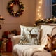 thumbnail image 5 of Ireezec Linen Christmas Pillow Cover Holiday Decor Sofa Cushion Ca Farmhou Style Decorative Throw Pillow Cover for Living Room Bedroom asonal Home Accents, 5 of 6