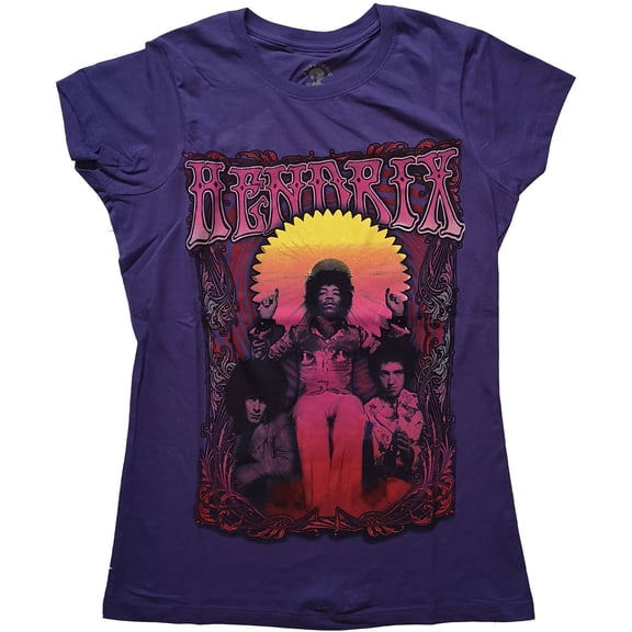 Jimi Hendrix Ladies T-Shirt: Karl Ferris Wheel (Large)