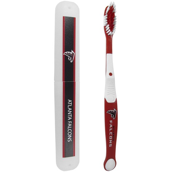 Siskiyou Sports NFL Atlanta Falcons Unisex Travel Set Toothbrush and Travel Case, White, One Size
