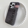 thumbnail image 6 of Compatible with iPhone 15 Plus Luminous Case Glow in The Dark Noctiluncent Fluorescent Case for Women Girly Slim Hard PC Soft Denim Texture Anti Slip Shockproof Light up Phone Cover, Black, 6 of 14