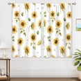 thumbnail image 1 of Rideaux de Fenêtre Rustiques Tournesol Jaune, Style Ferme, Fleur, Poche pour Tringle, Plante Campagnarde, Floral, Rideau d'Automne, Draperies, Rideaux d'Automne pour Chambre, Traitement de Salon, 2 Panneaux 42l X 45h Pouces, 1 of 1