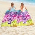thumbnail image 4 of Personalized Custom Beach Towel - Microfiber Pool Swim Travel Large Soft Customized Name Towel (30"x60"), 4 of 9