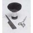 thumbnail image 4 of Plumero para cuello – Cepillo de barbería y salón para eliminar el pelo suelto del escote y las orejas después del corte de pelo, uso profesional y doméstico, cerdas de nailon suave, base vertical, 4 of 5