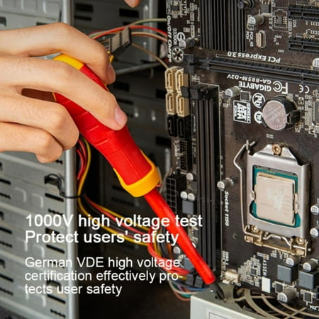 

DELI Magnetic Insulated Screwdriver home repair Screwdriver Slotted/Phillips CRV screwdriver with Hole1pc