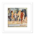 thumbnail image 1 of Faber Du Faur In Bath House Impressionist Painting 8X8 Inch Square Wooden Framed Wall Art Print Picture with Mount, 1 of 4