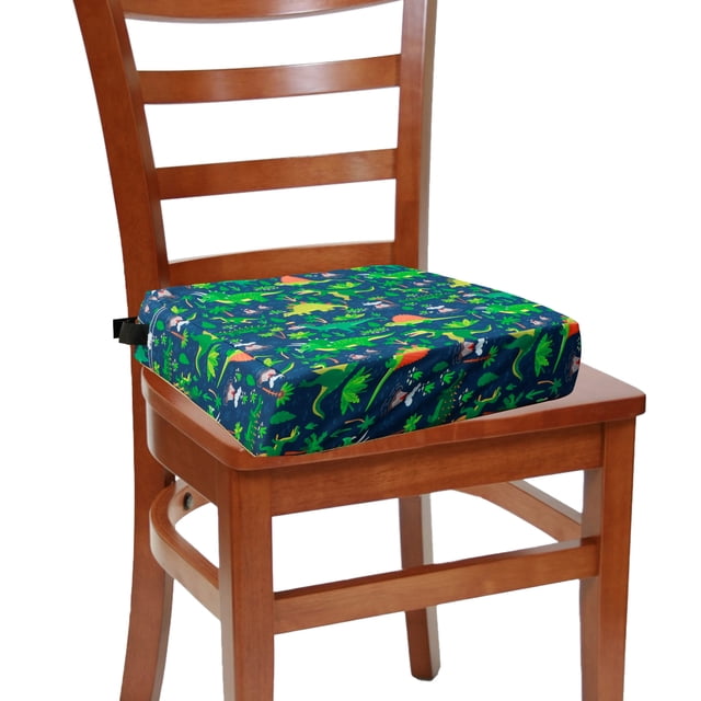 Dznils Asiento Booster para Mesa de Comedor, con Hebillas de Seguridad, Fondo Antideslizante, Dinosaur Verdes