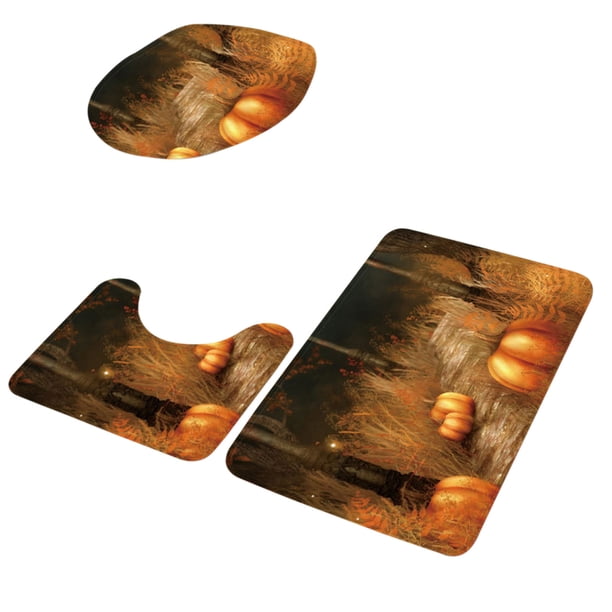 Alfombras de baño, alfombras para sala de estar, alfombra de área, alfombra de baño, alfombra de baño súper absorbente, alfombra de piso de calabaza, alfombra de baño antideslizante de tres piezas, al