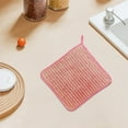 thumbnail image 5 of Fridja Kitchen Towels Dish Towels, Multipurpose Reusable Dish Cloths, Double Sided Microfiber Stripe Soft Thick Absorbent Cleaning Rags for Furniture, Car, Tea, Bowl, 10x 6 inch, Pink, 5 of 5
