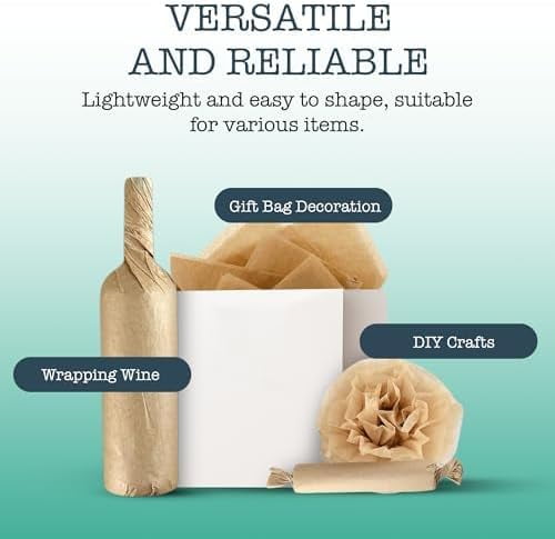 Ocean Tides Kraft Tissue Paper, 100 Pack for Gift Bags & Packaging