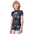 thumbnail image 2 of Demon Slayer Boys 2-Piece Swimsuit Set, Short Sleeve Rash Guard & Swim Trunks, 2 of 7