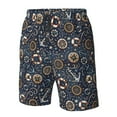 thumbnail image 4 of Logiee Nautical Print Mens Swim Trunks Quick Dry Board Shorts,Breathable Hawaii Beach Shorts Swimwear Bathing Suits-X-Large, 4 of 6