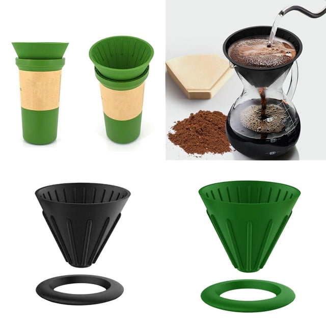 Taza de de con Gotero de de Silicona Plegable de 2 Piezas para Oficina en hogar DYNWAVEMX Gotero de café de silicona