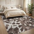 thumbnail image 3 of ODIKA 8'x10' Washable Area Rug Cow Patches Fake That Feel Placemats Mini Table Print Spotted Playful Expressive for Dining Room, Large Office, Lounge, Non-Slip Chair-Friendly Mat, 3 of 7