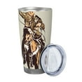 thumbnail image 2 of Salouo Vintage Cowboy Riding Horse Print 20oz Tumbler with Lid,Stainless Steel Vacuum Insulated Tumbler Durable Insulated Coffee Mug Thermal Cup with Splash Proof Sliding Lid-Straw Two-piece Set, 2 of 8